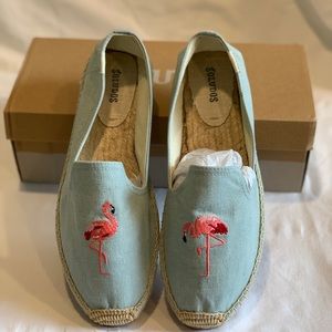 Soludos Flamingo Smoking Slipper Espadrilles, US 9